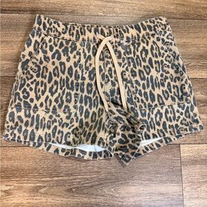 Leopard Print Denim Shorts YMI Jeans USA Women’s Small Stretch Animal Print